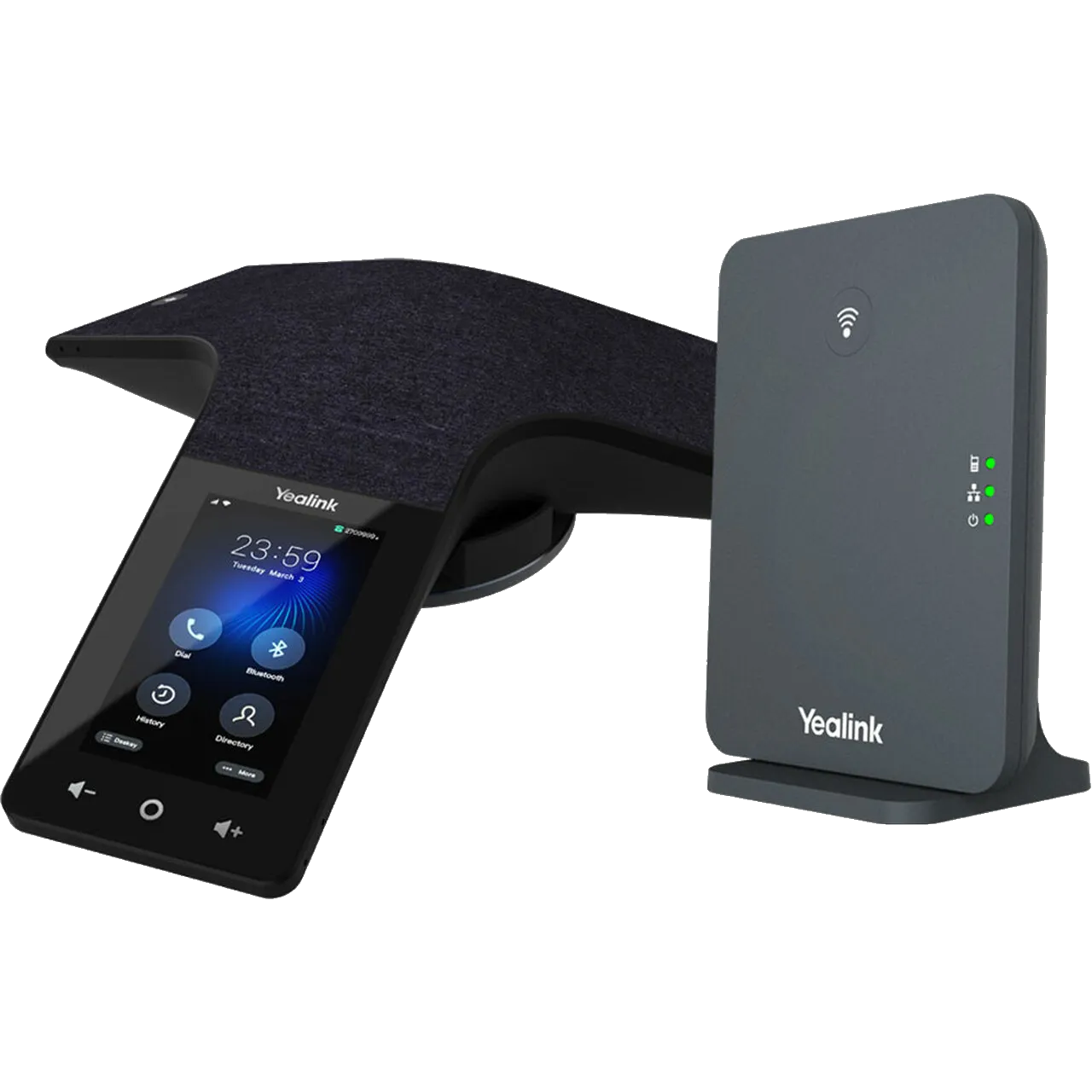 Yealink CP935W conference phone and its base
